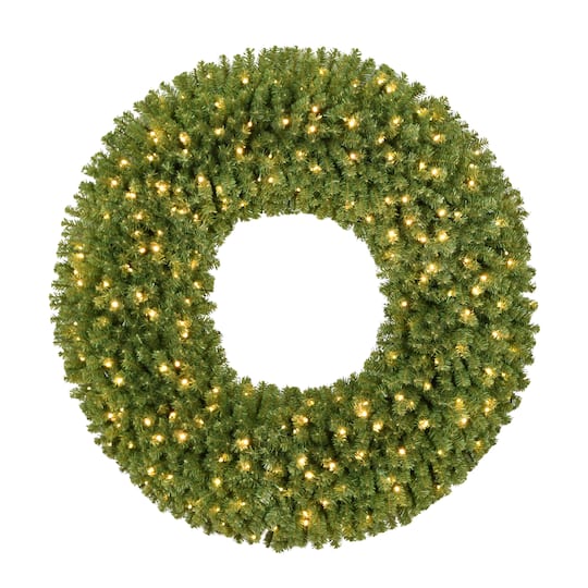 5Ft Pre-Lit Utah Spruce Artificial Wreath By Puleo International in Green | 5 ft | Michaels®